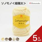 5玉セット  毛糸 Hamanaka ハマナカ ソノモノ＜超極太＞ 毛糸 編み物 手編み かぎ針編み 毛糸セット 初心者向け毛糸 通販 おしゃれ 毛糸 詰め合わせ