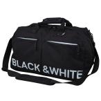 ブラック＆ホワイト Black＆White WHITE Line 2WAY ビッグロゴボストンバッグ