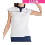 デルソルゴルフ DELSOL GOLF キャップスリーブ ストレッチ半袖スキッパーシャツ ゴルフウェア レディース 秋冬 レディス