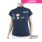 デルソルゴルフ DELSOL GOLF DELSOL×PEANUTS スヌーピーコラボ ストレッチ 半袖モックネックシャツ ゴルフウェア レディース 秋冬 レディス