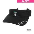 デルソルゴルフ DELSOL GOLF DELSOL×PEANUTS スヌーピーコラボ サンバイザー レディス