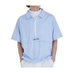  Delsol Golf DELSOL GOLF воротник имеется половина Zip короткий рукав тянуть over блузон 