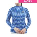 ショッピングレディス アンパスィ and per se ストレッチ ショットスムーザープリント長袖モックネックシャツ レディス