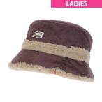 ニューバランス New Balance フェイクスエード ファー NBロゴ刺繍 バケットハット レディス
