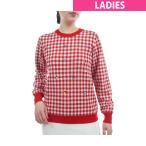  Munsingwear одежда Munsingwear SEASON COLLECTION серебристый жевательная резинка проверка + скол вышивка вырез лодочкой свитер дамский 