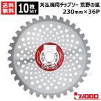 10枚セット 刈払機用チップソー 230mm 36P 草刈機用 刈刃 替刃 荒野の嵐 アイウッド