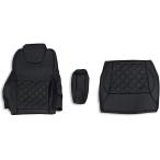 シートカバー UD クオン 新型 運転席 キルト ブラックステッチ