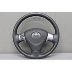 アイシス プラタナ 後期 (ZGM10) 純正 ステアリングホイール 本革 45100-12A80 ホーンパット付 レザー ハンドル スイッチ 動作保証 p058069