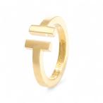 ショッピングティファニー ティファニー T スクエア K18イエローゴールド リング 中古