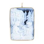 K18イエローゴールドオニキスブローチ