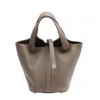 エルメス HERMES ピコタンロックMM トリヨンクレマンス エトゥープ シルバー金具 K刻印 未使用 バッグ レディース