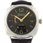 パネライ PANERAI ラジオミール 8デイズ GMT プラチナ 世界限定50本 PAM00201 ブラウン文字盤 中古 腕時計 メンズ