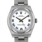 ロレックス ROLEX オイスターパーペチュアル 177200 ホワイト/ブルーローマ文字盤 新品  ...