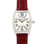 フランク・ミュラー FRANCK MULLER トノウカーベックス ベゼルダイヤ 1752QZDPAC シルバー文字盤 新品 腕時計 レディース
