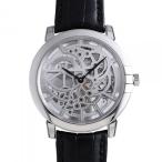 ハリー・ウィンストン HARRY WINSTON ミッドナイト スケルトン MIDAHM42WW001 シルバー文字盤 美品 腕時計 メンズ