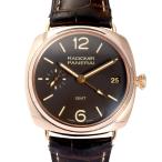パネライ PANERAI ラジオミール 3デイズ GMT オロロッソ 47mm PAM00421 ブラック文字盤 中古 腕時計 メンズ