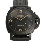パネライ PANERAI ルミノール1950 チェラミカ 3デイズ GMT PAM00441 ブラック文字盤 中古 腕時計 メンズ