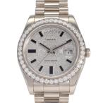 ロレックス ROLEX デイデイトII 218349ZE ダイヤ/シルバー文字盤 中古 腕時計 メンズ