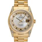 ロレックス ROLEX デイデイト 36 118338 ホワイト/10PS文字盤 中古 腕時計 メンズ