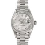 ロレックス ROLEX デイトジャスト 26 69166G シルバー文字盤 中古 腕時計 レディース