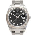 ロレックス ROLEX デイトジャスト 41 126334G ブライトブラック文字盤 中古 腕時計 メンズ
