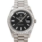 ロレックス ROLEX デイデイト 40 228349RBR ブライトブラック/10PB文字盤 中古 腕時計 メンズ