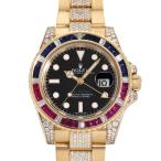 ロレックス ROLEX GMTマスターII 116758SARU ブラック文字盤 中古 腕時計 メンズ