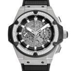 ウブロ HUBLOT キングパワー ウニコ チタニウム ベゼルダイヤ 701.NX.0170.RX.1104 グレー文字盤 中古 腕時計 メンズ