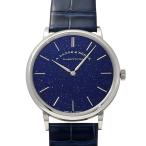ランゲ＆ゾーネ A.LANGE ＆ SOHNE サクソニア フラッハ 205.086 ブルー文字盤 中古 腕時計 メンズ