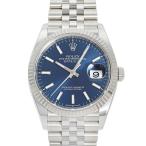 ロレックス ROLEX デイトジャスト 36 126234 ブライトブルー/バー文字盤 新品 腕時計 メンズ