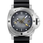 パネライ PANERAI サブマーシブル GMT ネイビーシールズ PAM01323 グレー文字盤 美品 腕時計 メンズ