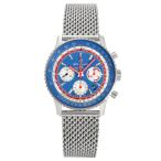 ブライトリング BREITLING ナビタイマー B01 クロノグラフ 43 パンナムエディション AB01212B1C1A1 ブルー文字盤 中古 腕時計 メンズ