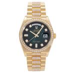 ロレックス ROLEX デイデイト 36 128348RBR グリーンオンブレ/8PD/2PB文字盤 中古 腕時計 メンズ