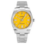 ロレックス ROLEX オイスターパーペチュアル 124300 イエロー/バー文字盤 中古 腕時計 メンズ