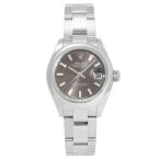 ロレックス ROLEX デイトジャスト 28 279160 ダークグレー/バー文字盤 中古 腕時計 レディース