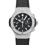 ウブロ HUBLOT ビッグバン エボリューション スチールダイヤモンド 301.SX.1170.GR.1704 ブラック文字盤 中古 腕時計 メンズ