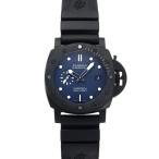 パネライ PANERAI サブマーシブル クアランタクアトロ カーボテック ブルー アビッソ PAM01232 ブルー文字盤 中古 腕時計 メンズ