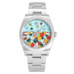 ロレックス ROLEX オイスターパーペチュアル 36 126000 ターコイズブルー文字盤 美品 腕時計 メンズ