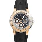 ハリー・ウィンストン HARRY WINSTON オーシャン ダイバー クロノグラフ OCEACH44RZ005 シルバー/ブラック文字盤 中古 腕時計 メンズ