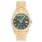 ロレックス ROLEX デイデイト 36 118238 グリーン/バー文字盤 中古 腕時計 メンズ