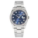 ロレックス ROLEX デイトジャスト 36 126284RBR ブライトブルー/10PD文字盤 新品 腕時計 メンズ