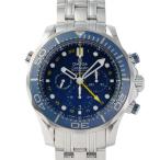 オメガ OMEGA シーマスター ダイバー 300M コーアクシャル クロノメーター GMT クロノグラフ 44MM 212.30.44.52.03.001 ブルー文字盤 新品 腕時計 メンズ