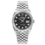 ロレックス ROLEX デイトジャスト 36 126234G ブライトブラック/10PD文字盤 中古 腕時計 メンズ