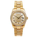 ロレックス ROLEX デイデイト 36 118348 ダイヤ/シャンパン/ローマ文字盤 中古 腕時計 メンズ