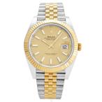 ロレックス ROLEX デイトジャスト 41 126333 シャンパン/バー文字盤 新品 腕時計 メンズ
