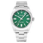 ロレックス ROLEX オイスターパーペチュアル 41 134300 グリーン文字盤 新品 腕時計 メンズ