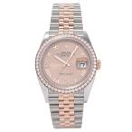 ロレックス ROLEX デイトジャスト 36 126281RBR ロゼ/ローマ(VI・IXダイヤ)文字盤 中古 腕時計 メンズ