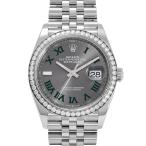 ロレックス ROLEX デイトジャスト 36 126284RBR スレート/グリーンローマ文字盤 新品 腕時計 メンズ