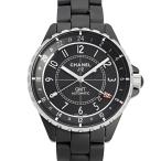 シャネル CHANEL J12 GMT 41MM H3101 ブラック文字盤 新品 腕時計 メンズ
