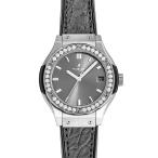 ウブロ HUBLOT クラシックフュージョン チタニウム レーシンググレー ダイヤモンド 581.NX.7071.LR.1104 グレー文字盤 中古 腕時計 レディース